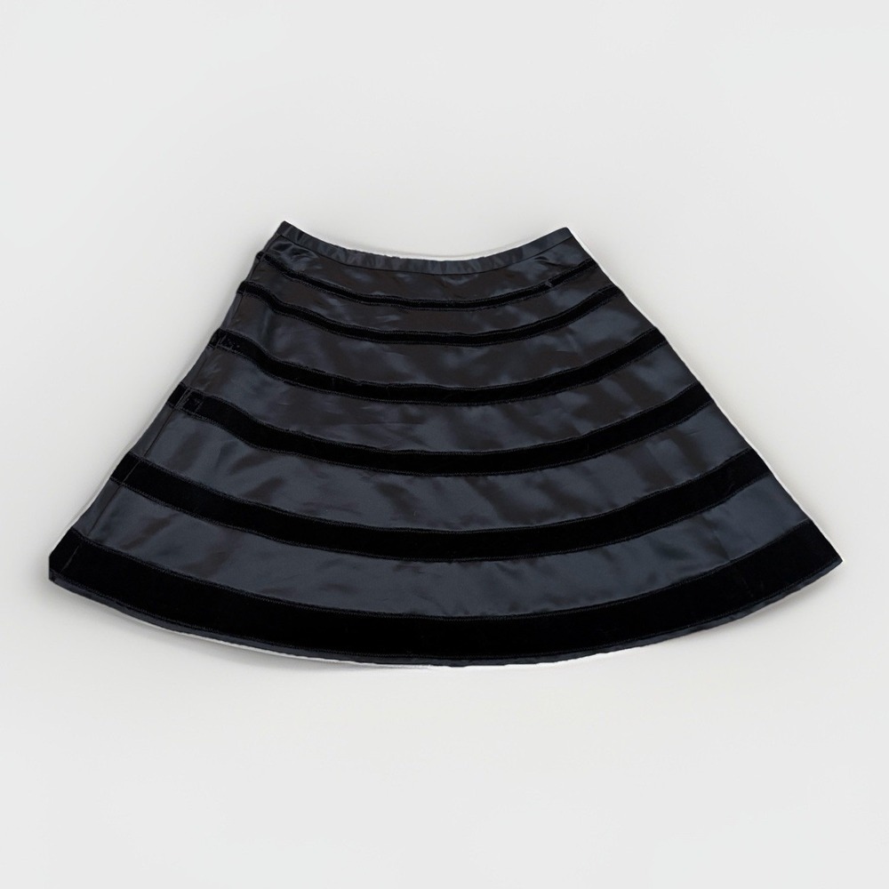 Behnaz Sarafpour for Target Women's Black w/‎ Velvet Stripes Circle Skirt – Sz M